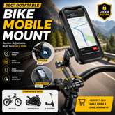 Waterproof Bike Phone Mount - 360° Rotatable Motorcycle & Bicycle Mobile Holder