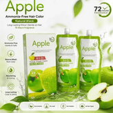 Apple Hair Color 96 Natural Black Ammonia Free Chemical Free Hair Dye Brown Coverage Natural Black And Brown Shades 500x2ml