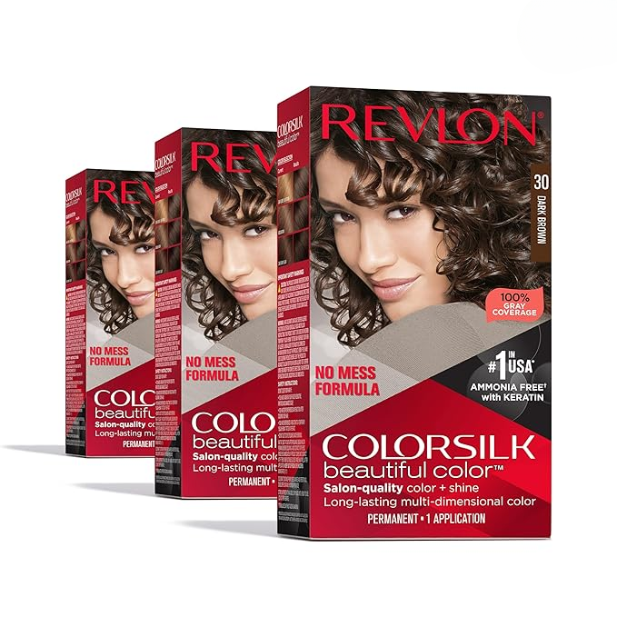 Revlon Color Silk Hair  Dark Brown – Ammonia Free Permanent Hair Dye