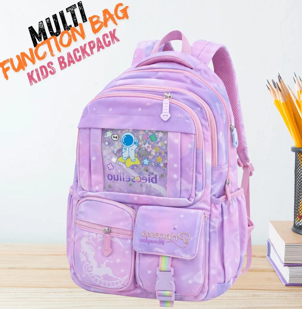 Princess Dream Rainbow School Backpack For Girls